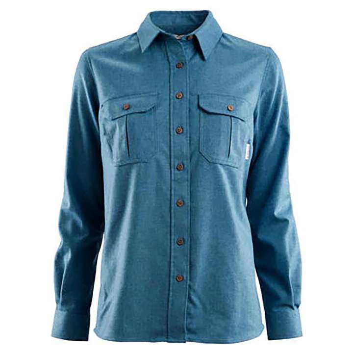 Priser på Aclima Womens LeisureWool Reborn Shirt (Blå (BLUE MELANGE) Large)