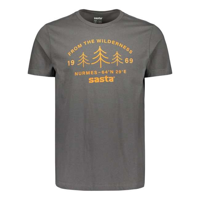 Priser på Sasta Mens Wilderness T-shirt (Grå (DARK GREY) X-large)