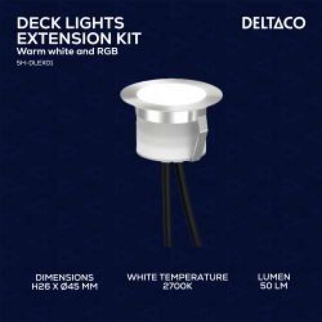 Priser på Deltaco Smart H Decklight Extens Kit 5 Lights Warm White Light Rgb - Lampe