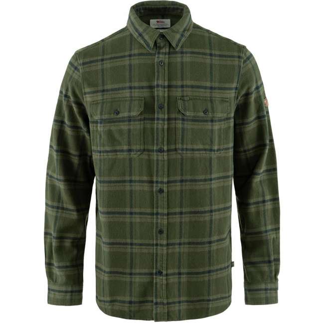 Priser på Fjällräven Mens Övik L/S Heavy Flannel Shirt (Grøn (DEEP FOREST-LAUREL GRN/662-625) X-large)