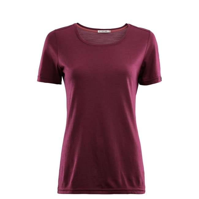 Priser på Aclima Womens Lightwool T-shirt (Rød (ZINFANDEL) X-small)