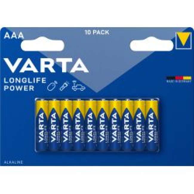 Priser på Varta Longlife Power Aaa 10 Pack (b) - Batteri