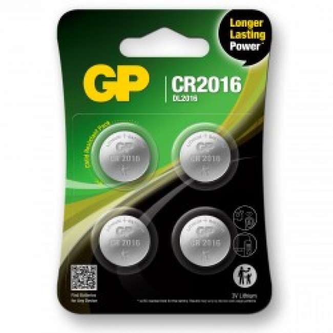 Priser på GP Lithium 3V CR2016 Knapcelle Batteri - 4 stk.