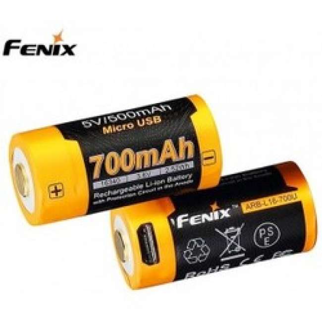 Priser på Fenix Batteries Cr123 700 Mah Usb 1 stk. - Batteri