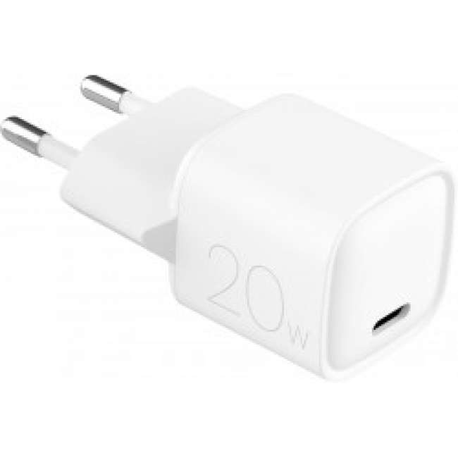 Priser på Puro Fast Wall Charger Mini Pd 1usb-c 20w, White - Oplader