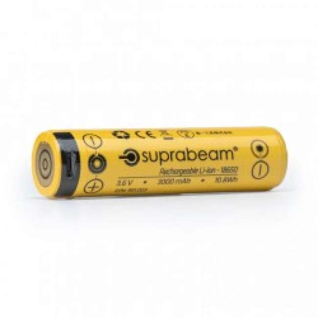 Priser på Suprabeam Li-Ion celle 18650 3000 mAh 10,8 Wh/3.6V USB til Q3r 1100 lm - Batteri