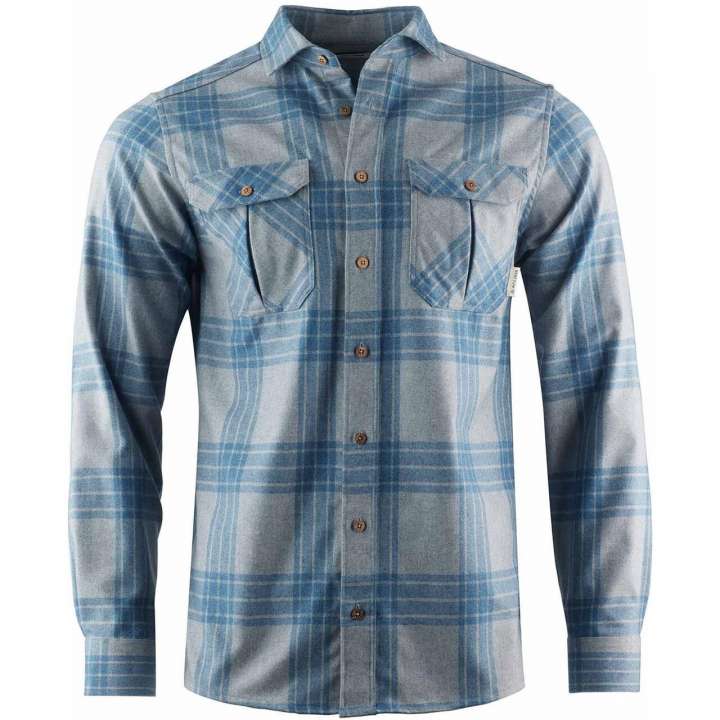 Priser på Aclima Mens Leisurewool Reborn Woolshirt (Grå (CHECK LIGHT GREY/JEANS) X-large)