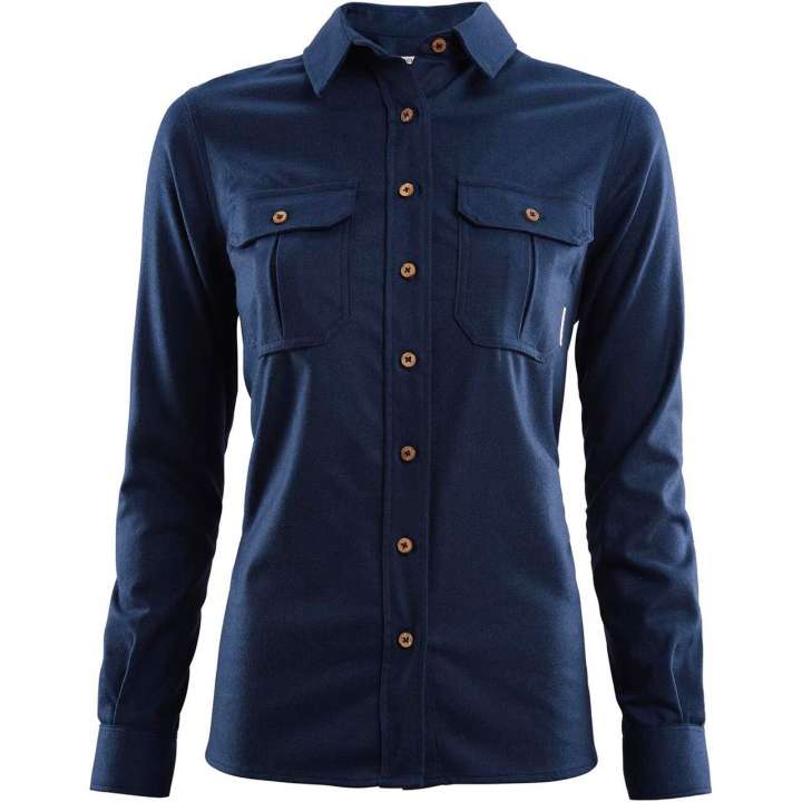 Priser på Aclima Womens LeisureWool Reborn Shirt (Blå (CHECK NAVY/JEANS) Small)