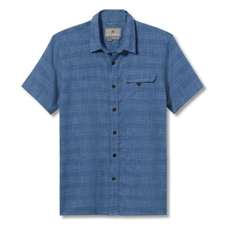 Priser på Royal Robbins Mens Hempline Spaced S/S (Blå (COLLINS BLUE) XX-large)
