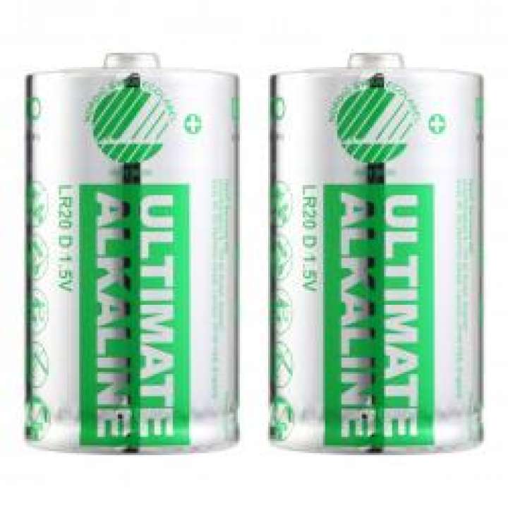 Priser på Deltaco Ultimate Alkaline Batteries, Lr20/d Size, 2-pack - Batteri