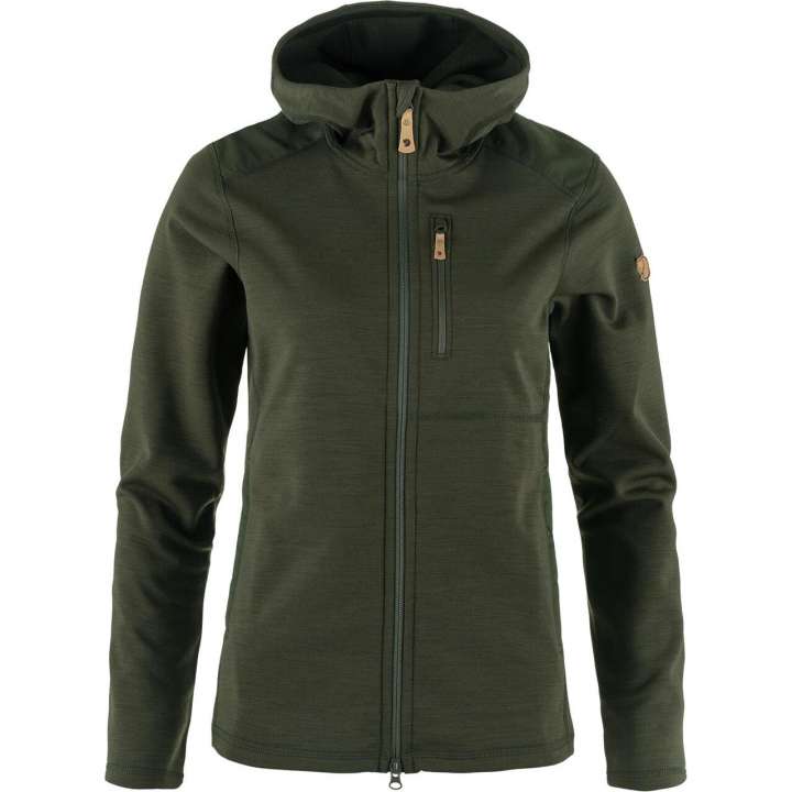 Priser på Fjällräven Womens Keb Fleece Hoodie (Grøn (DEEP FOREST/662) X-small)