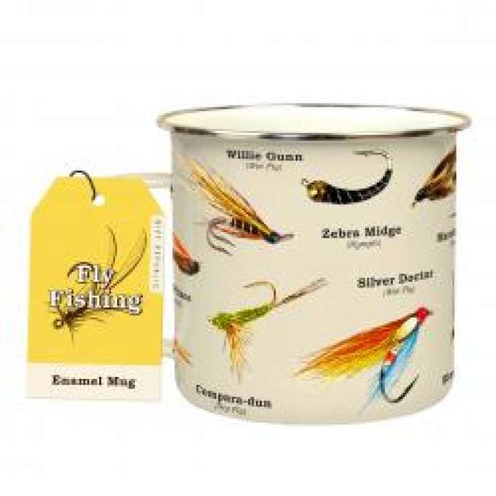 Priser på Gift Republic Emaljekrus 500 ml - Fly Fishing