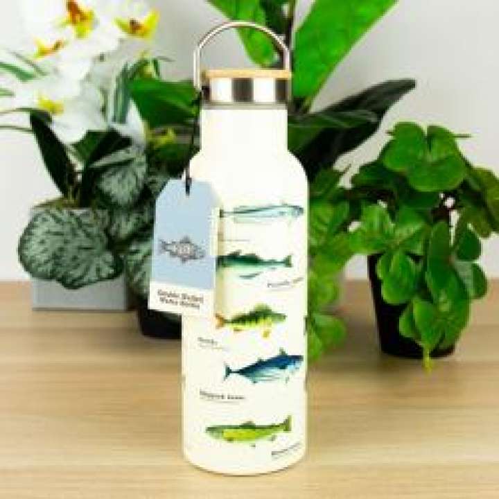 Priser på Gift Republic Double-Walled Stainless Steel Water Bottle 500 ml - Fish - Drikkeflaske