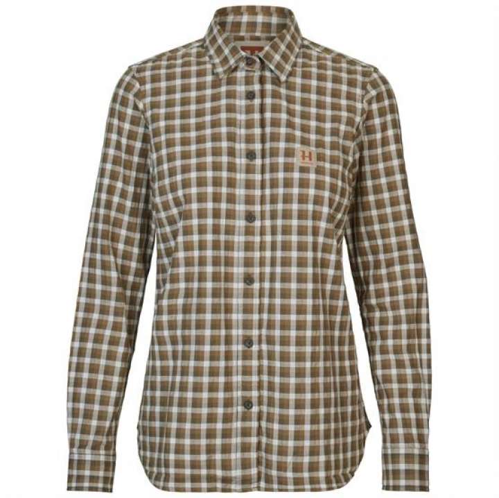Priser på Härkila Fjell L/S Skjorte Womens, Dark Olive Check