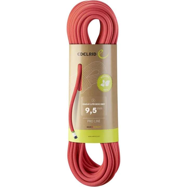 Priser på Edelrid Eagle Lite Eco Dry 9,5mm (Rød (NEON CORAL) 60 M)