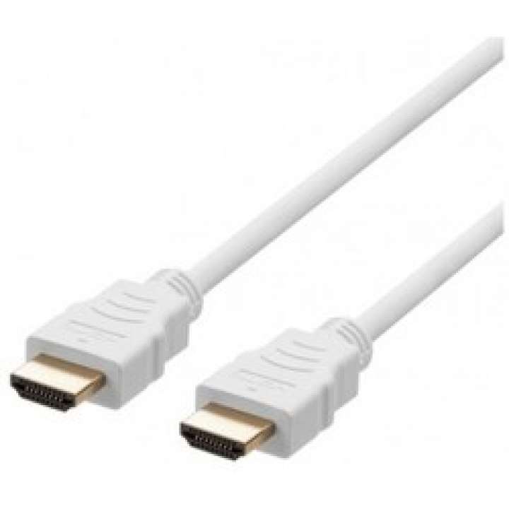 Priser på Deltaco Hdmi A Male-a Male Uh Speed Certified 2.1 2m White - Ledning