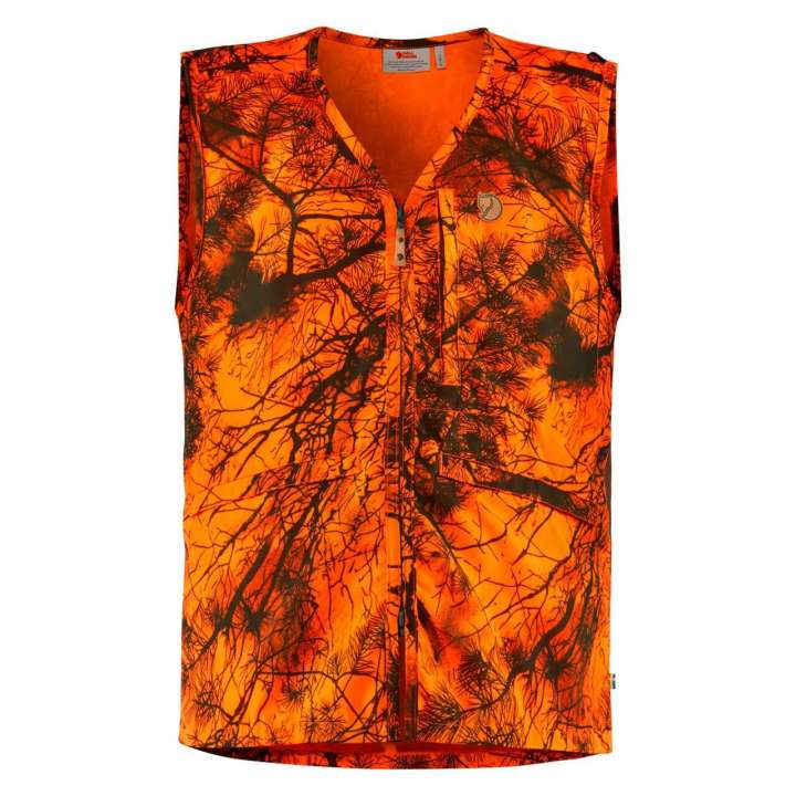 Priser på Fjällräven Mens Värmland Vest (Orange (ORANGE CAMO/211) Large)