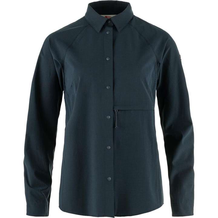 Priser på Fjällräven Womens Abisko Trekking Shirt (Blå (DARK NAVY/555) X-small)