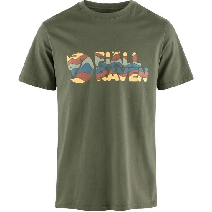 Priser på Fjällräven Mens Multicolor Logo T-shirt (Grøn (LAUREL GREEN/625) XX-large)