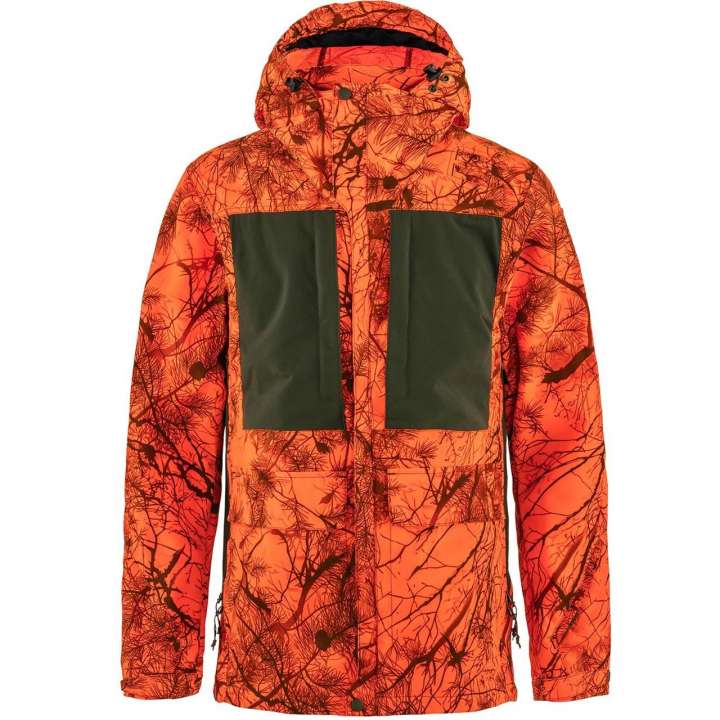 Priser på Fjällräven Mens Lappland Hybrid Jacket (Orange (ORANGE CAMO-DP FOREST/261-662) X-large)