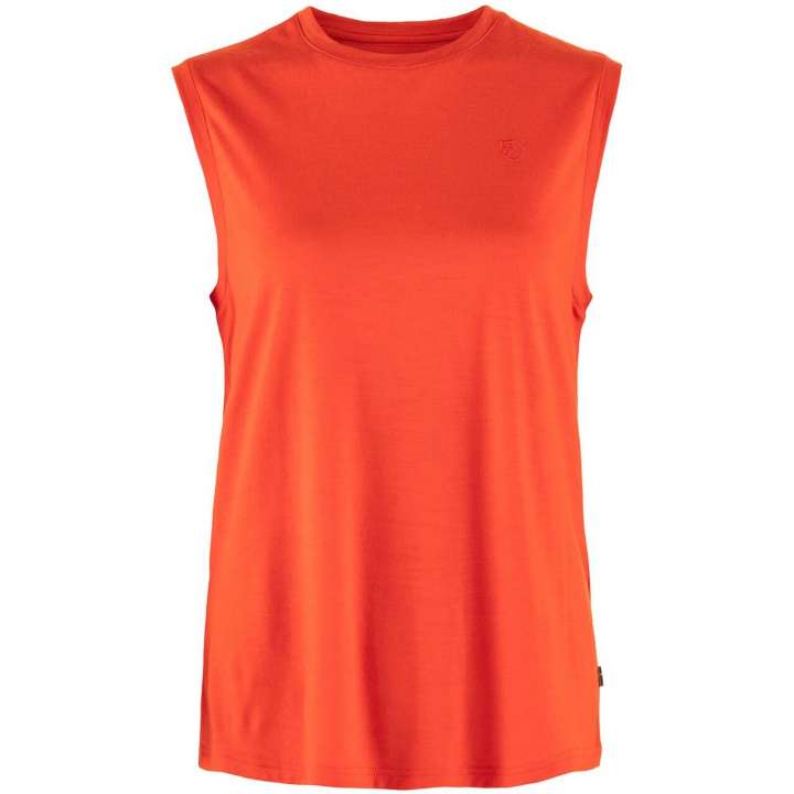 Priser på Fjällräven Womens Abisko Wool Tank Top (Orange (FLAME ORANGE/214) Small)