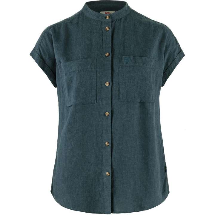 Priser på Fjällräven Womens Övik Hemp Shirt S/S (Blå (MOUNTAIN BLUE/570) X-large)