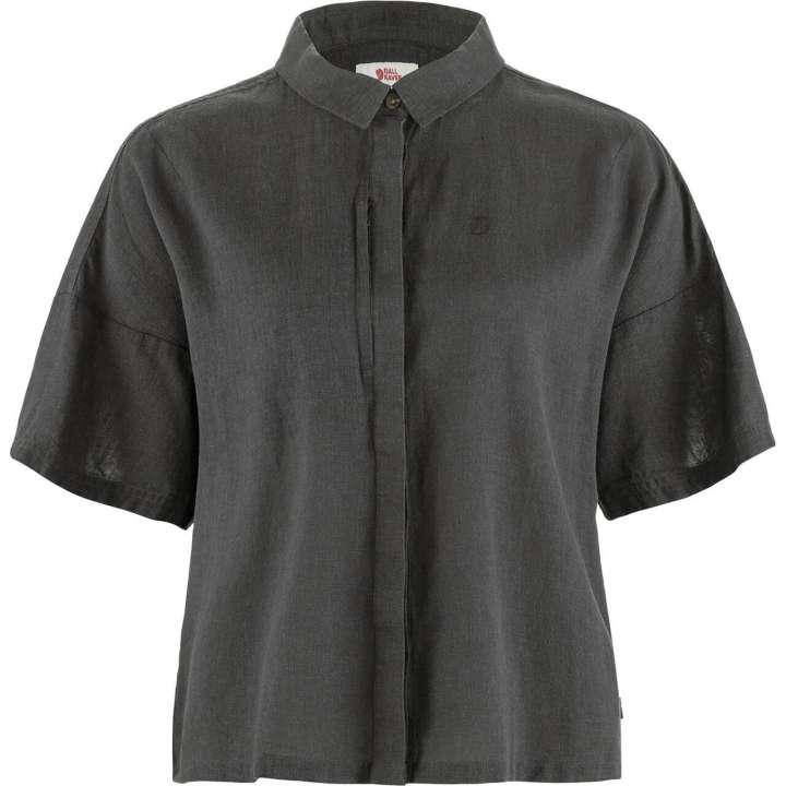 Priser på Fjällräven Womens Övik Hemp Camp Shirt S/S (Grå (DARK GREY/030) Small)