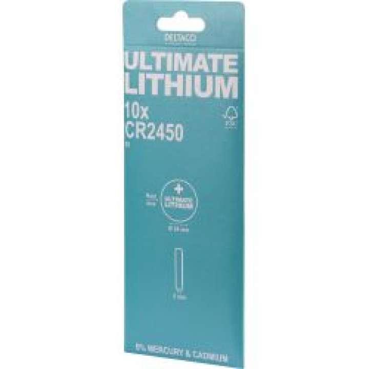 Priser på Deltaco Ultimate Lithium Battery, 3v, Cr2450 Button Cell, 10-pack