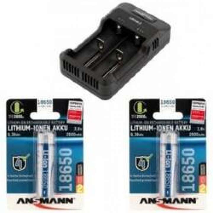 Priser på Ansmann lader og 2 batterier