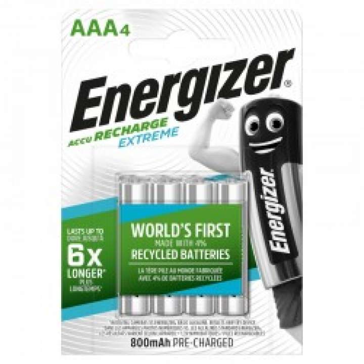 Priser på Energizer Recharge Extreme Eco AAA 800mAh 4 pack - Batteri