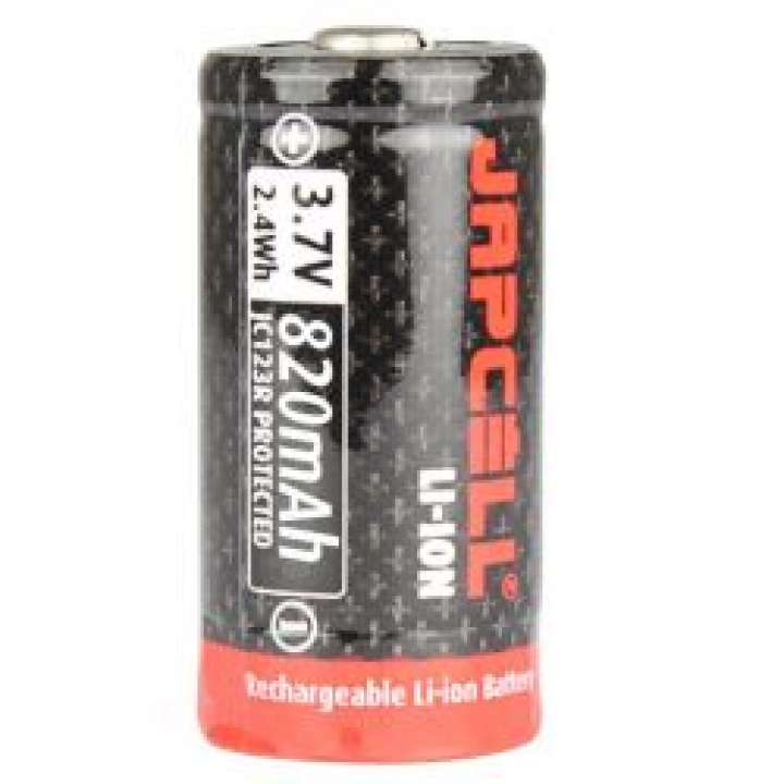 Priser på JAPCELL JC123R - CR123 Rechargeable 3.7V Li-ion Battery 820mAh - Batteri